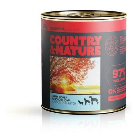 Country&Nature wołowina z warzywami 850 g