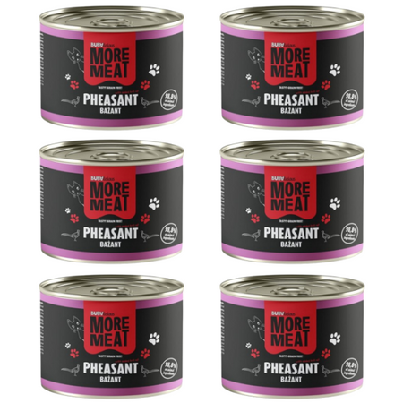 ZESTAW BUBAlicious More Meat mono Pure Bażant 6 x 185 g