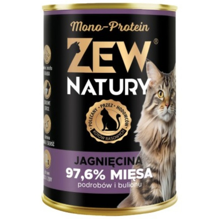 Zew Natury Mono-Protein jagnięcina dla kota 400g