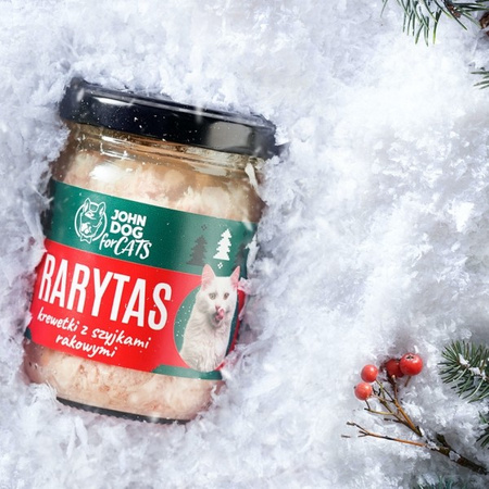 John Dog for Cats rarytas krewetki z szyjkami rakowymi Premium 100 g