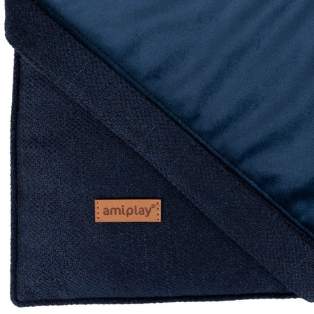 amiplay Siena mata prostokątna dla psa granatowa L