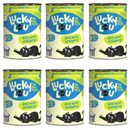 ZESTAW Lucky Lou Lifestage Adult wołowina i owady 6 x 400 g