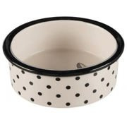 Miska ceramiczna Zentangle, 0.3 l/? 12 cm, biało/czarna