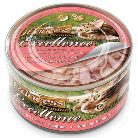 Princess excellence gold kurczak z tuńczykiem i łososiem 70 g