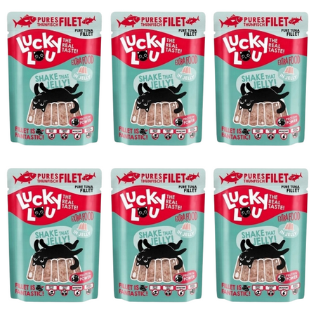 ZESTAW Lucky Lou Extrafood tuńczyk w galaretce filety 6 x 70 g