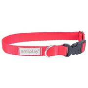 amiplay Samba czerwona obroża regulowana XL
