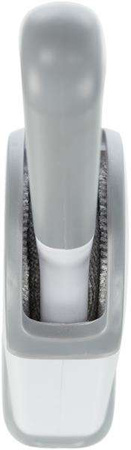 Szczotka do zbierania siersci z podstawka czyszczaca biała/szara, 33 cm