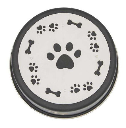 Miska antypoślizgowa z nadrukiem, czarna, S (0,3 l)