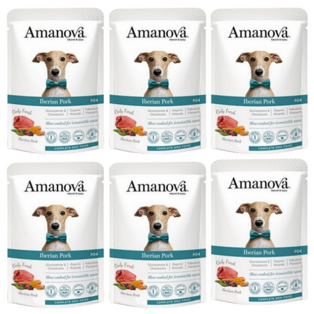 ZESTAW Amanova saszetka dla psa iberyjska wieprzowina 6 x 100 g
