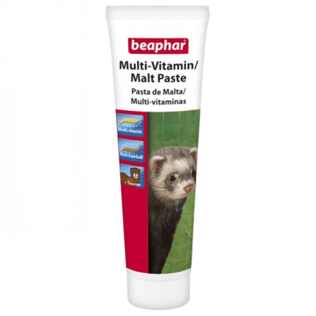 Beaphar multi-vitamin malt paste ferret pasta przeciw tworzeniu się złogów sierści u fretek 100 g