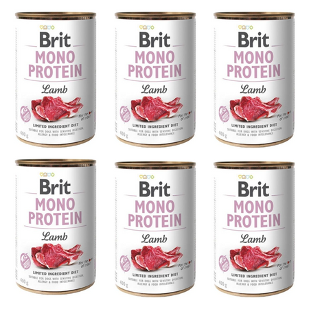 ZESTAW Brit mono protein lamb dla psa 400 g x 6 szt