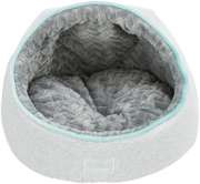 Junior, legowisko zamknięte, dla szczeniąt, jasnoszare/miętowe, poliester/plusz, 40 x 27cm