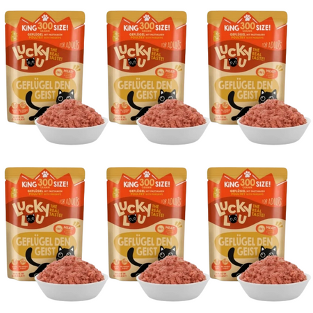 ZESTAW Lucky Lou Lifestage Adult Drób saszetka 6 x 300 g