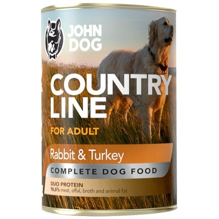 John Dog Country Line królik i indyk 400 g