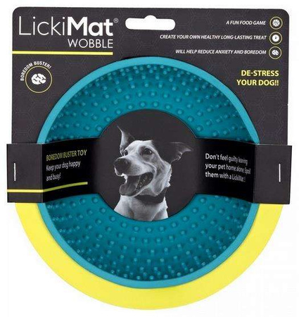 LickiMat Wobble Miska głęboka Jeżyk miękka turkusowa