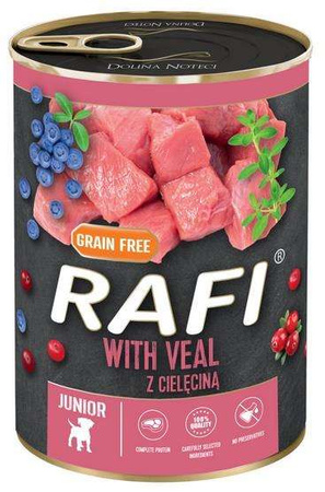 Rafi Pies Junior Cielęcina puszka 400g
