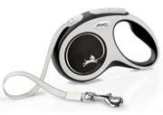 New Comfort, smycz automatyczna dla psa, czarna, S, 5m, taśma