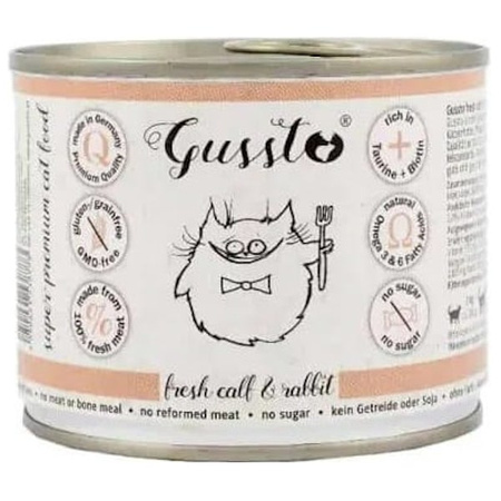 Gussto świeża cielęcina z królikiem dla kota 200 g