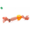 JK Animals węzeł z piłką TPR pomarańczowy dla psa 33 cm