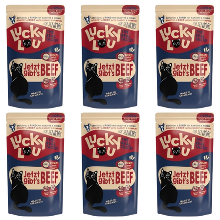 ZESTAW Lucky Lou Lifestage Senior drób i wołowina 6 x 125 g