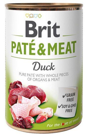 Brit pate & meat dog duck puszka 800g