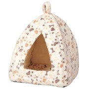 Legowisko-jaskinia Lingo, 32 × 42 × 32 cm, biało/beżowe