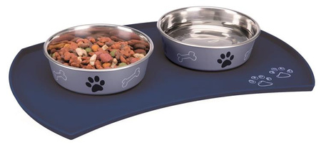 Podkładka pod miski, silikonowa, 48 × 27 cm, przezroczysta