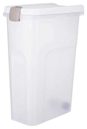 Pojemnik na karmę, 40 l/27 × 61 × 45 cm, przezroczysty/biały