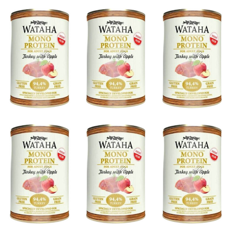 ZESTAW Wataha Monoprotein Adult indyk dla psa 6 x 400 g