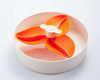 Spin Interaktywna miska Flower/Spin biało-pomarańczowa