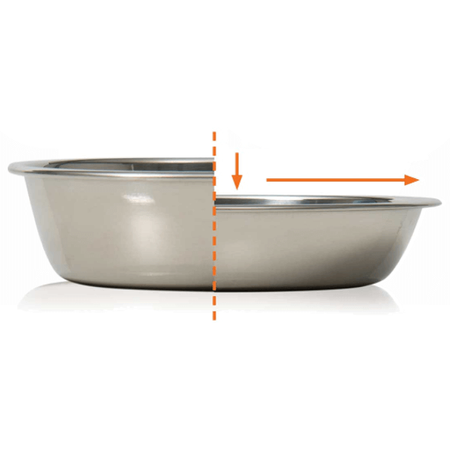 Podkładka silikonowa z miską, szara, 46 x 29cm