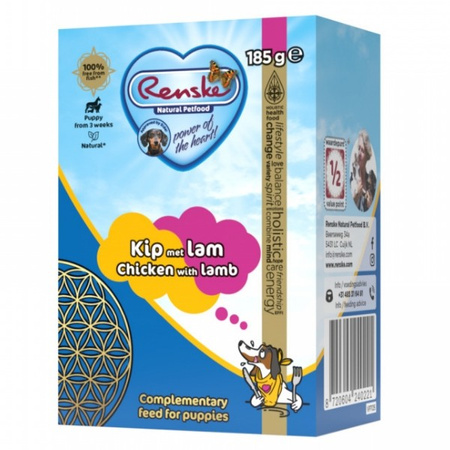 Renske Fresh Meal kurczak z jagnięciną dla psa 185 g