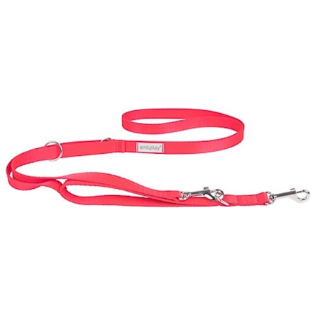 amiplay Samba 7in1 czerwona smycz regulowana S