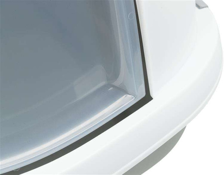 Primo XXL, kuweta kryta, biały/szary, 56 × 47 × 71 cm