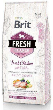 Brit fresh chicken & potato puppy healthy growth 2,5kg, 12kg