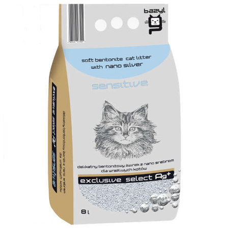 Bazyl select ag+ sensitive żwirek dla kota 8 l