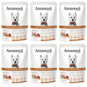 ZESTAW Amanova Puppy Exquisite saszetka dla psa kurczak 6 x 300 g