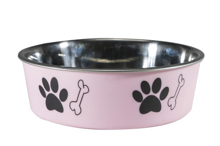 Miska antypoślizgowa z nadrukiem, różowa, L (0,7 l)