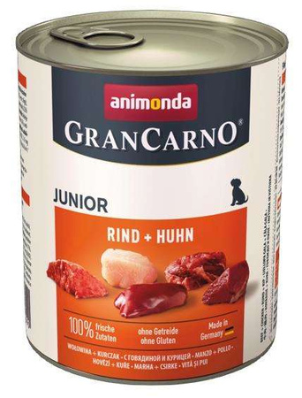 Animonda GranCarno Junior Rind Huhn Wołowina + Kurczak puszka 800g