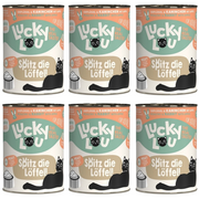 ZESTAW Lucky Lou Lifestage Adult drób i królik 6 x 400 g