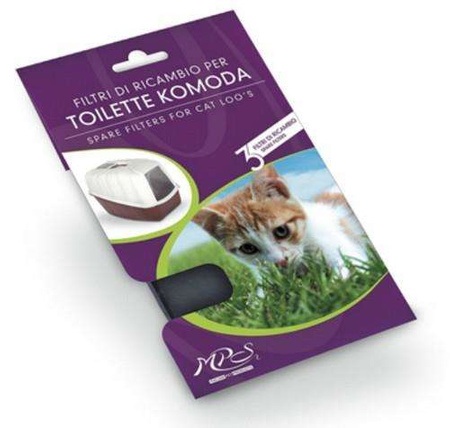 Mps filtr węglowy do toalety dla kota 13x10cm 3szt.