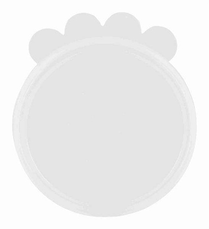 Wieczko na puszki, silikonowe, o 7,6 cm, przezroczyste, 2 sztuki