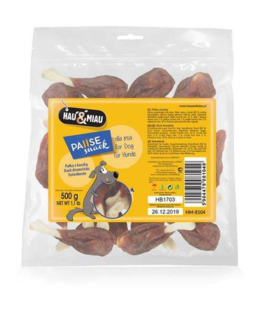 Pausesnack przysmak dla psa, pałka z kaczką 500g