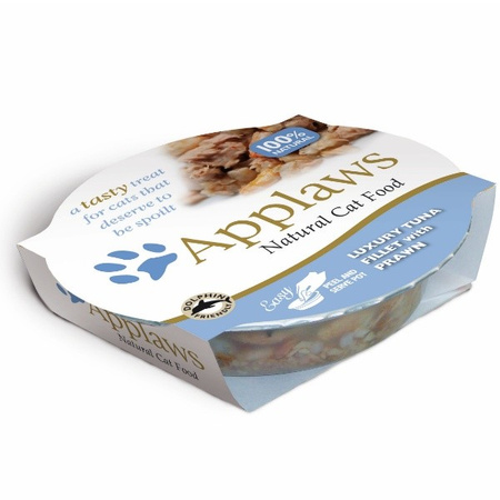 Applaws filet z tuńczyka z krewetkami dla kota tacka 60 g