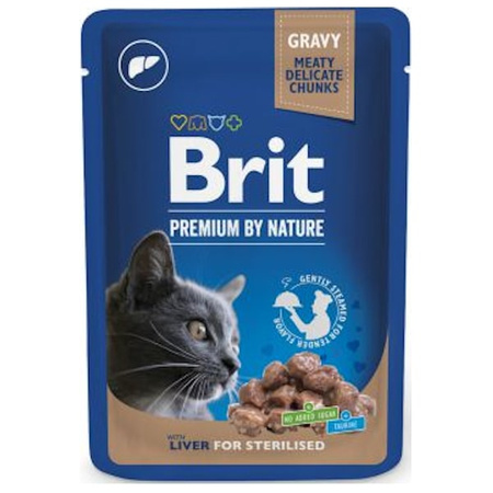 Brit premium pouches liver dla kota 100 g