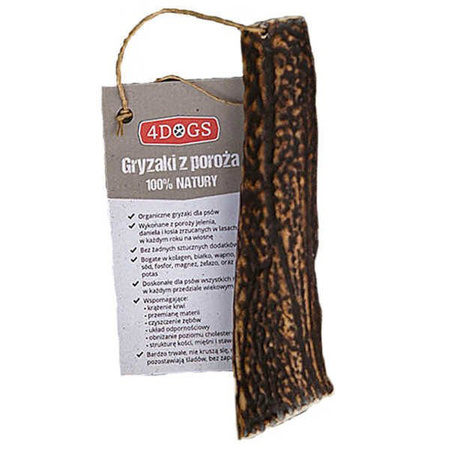 4dogs gryzak z poroża "m" hard dla psa ok. 12 cm