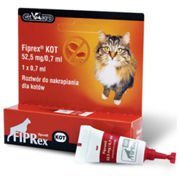 Fiprex na pchły i kleszcze dla kota 1x0,7 ml