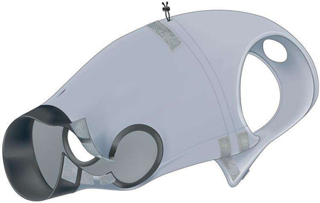 Ubranko ochronne, L–XL: 62 cm, szare