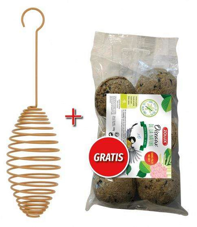 Zolux Zestaw spirala mała na kule tłuszczowe miodowa + kule tłuszczowe 6szt