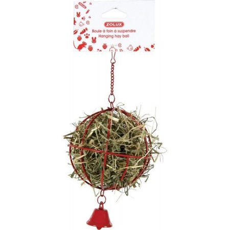 *- zolux metalowa kula na siano do zawieszenia śr. 10 cm kol. czerwony